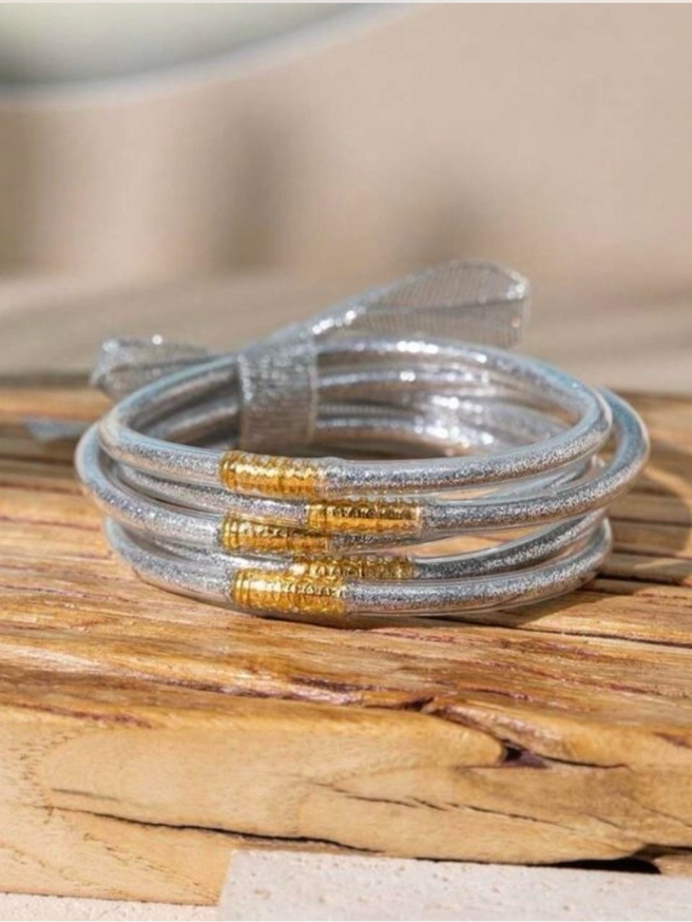 Silver Jelly Bangles